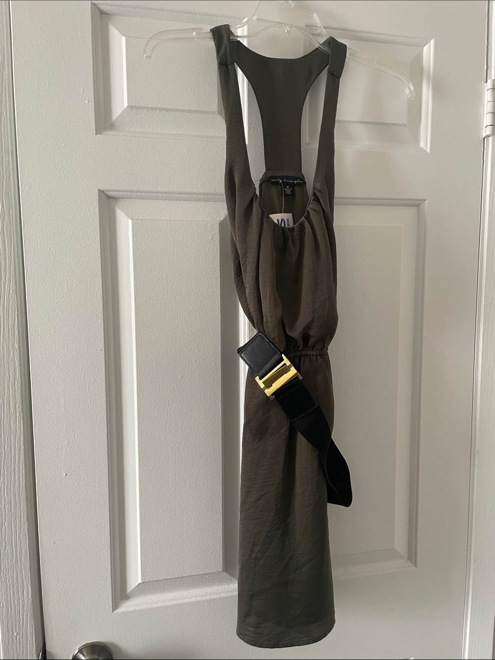 City Triangles Olive Green Maxi Dress